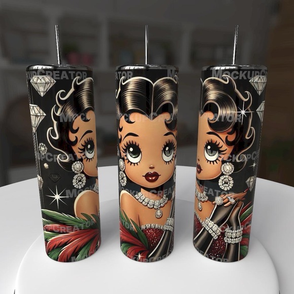Buy 1 Get 1 Free! It’s a Tumbler! Betty Boop Designer Style 20oz Stainless Tbler - Picture 4 of 9